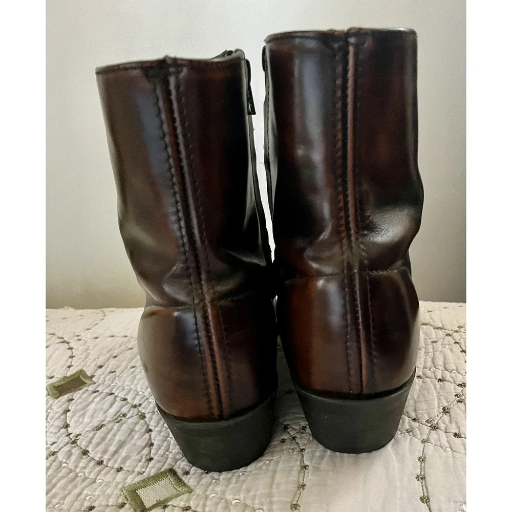 Laredo Mens 12D Leather Upper Chukka Boots Side Zipper Oil Chemical Resist 62004